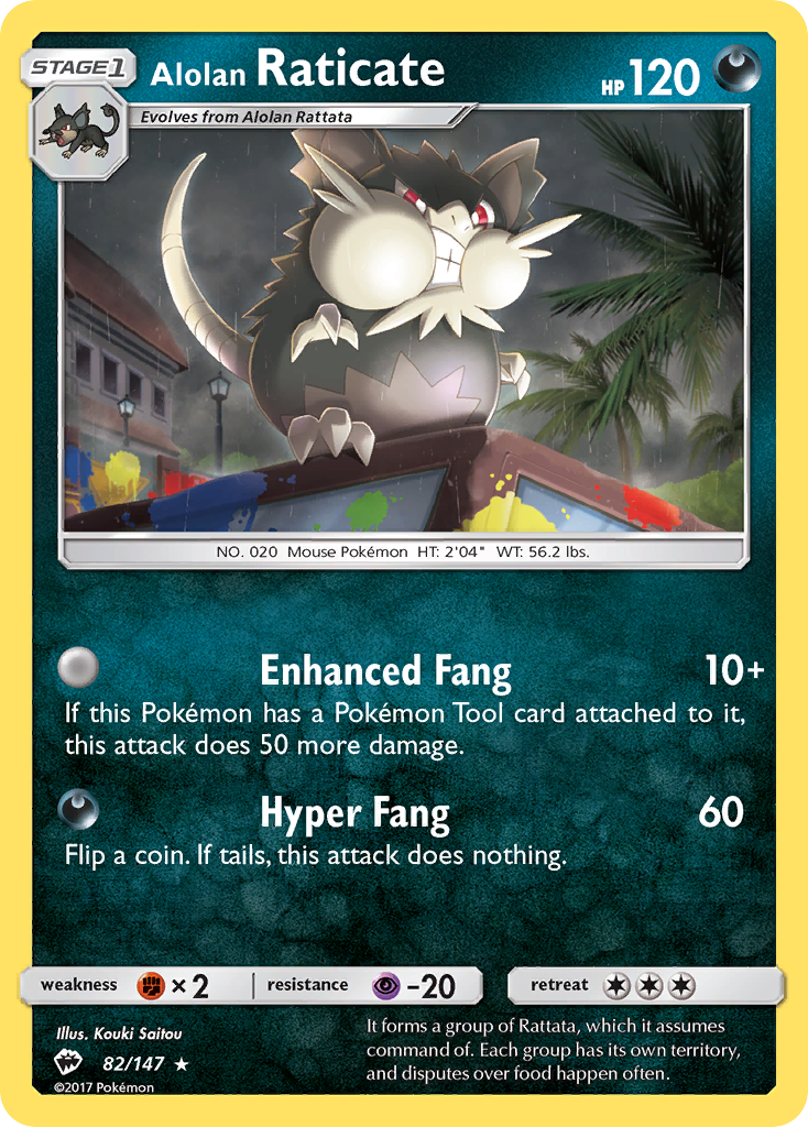 Alolan Raticate (82/147) [Sun & Moon: Burning Shadows] | Devastation Store