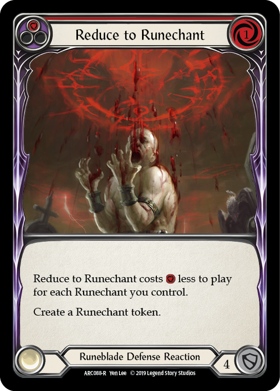 Reduce to Runechant (Red) [ARC088-R] 1st Edition Rainbow Foil - Devastation Store | Devastation Store