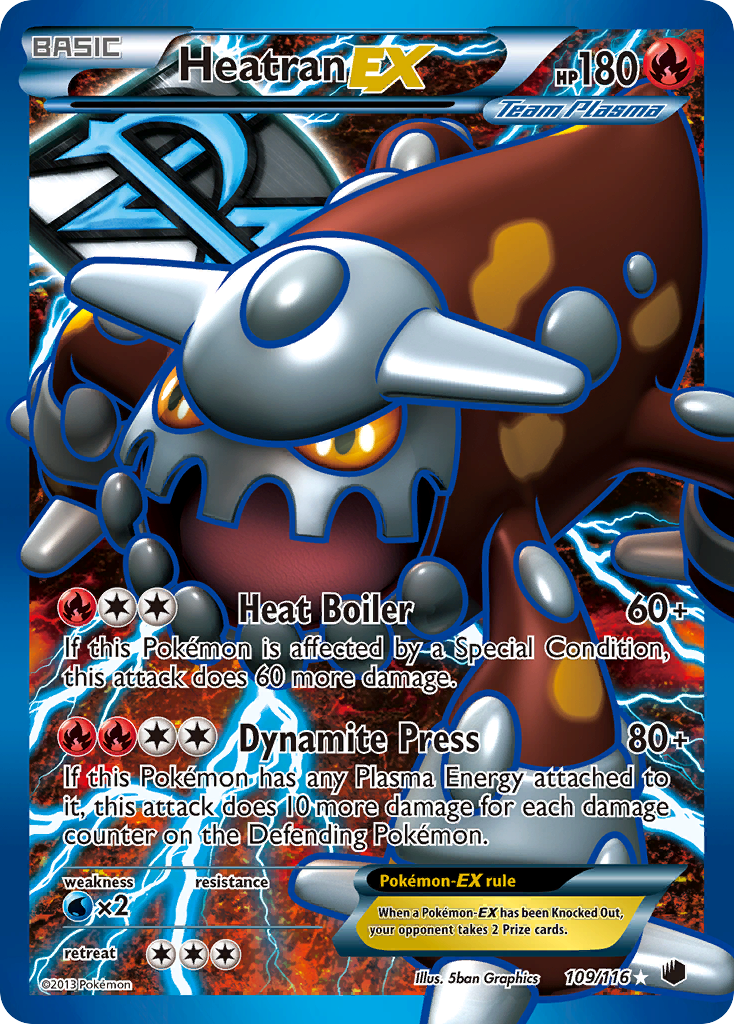 Heatran EX (109/116) [Black & White: Plasma Freeze] | Devastation Store