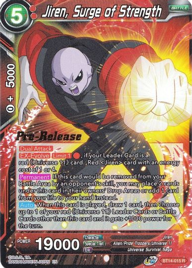 Jiren, Surge of Strength (BT14-015) [Cross Spirits Prerelease Promos] | Devastation Store