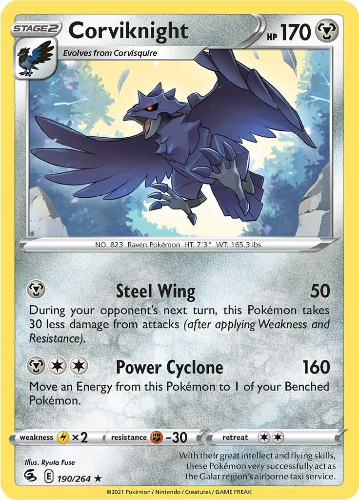 Corviknight (190/264) [Sword & Shield: Fusion Strike] | Devastation Store