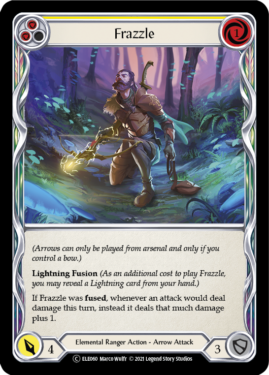 Frazzle (Yellow) [U-ELE060] Unlimited Rainbow Foil | Devastation Store