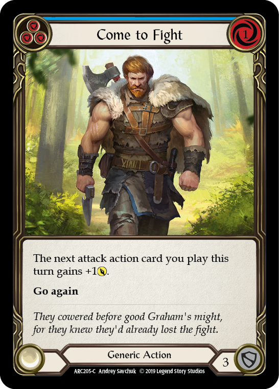 Come to Fight (Blue) [ARC205-C] 1st Edition Rainbow Foil - Devastation Store | Devastation Store