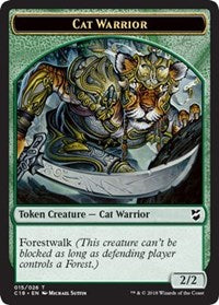 Cat Warrior // Beast (013) Double-sided Token [Commander 2018 Tokens] | Devastation Store