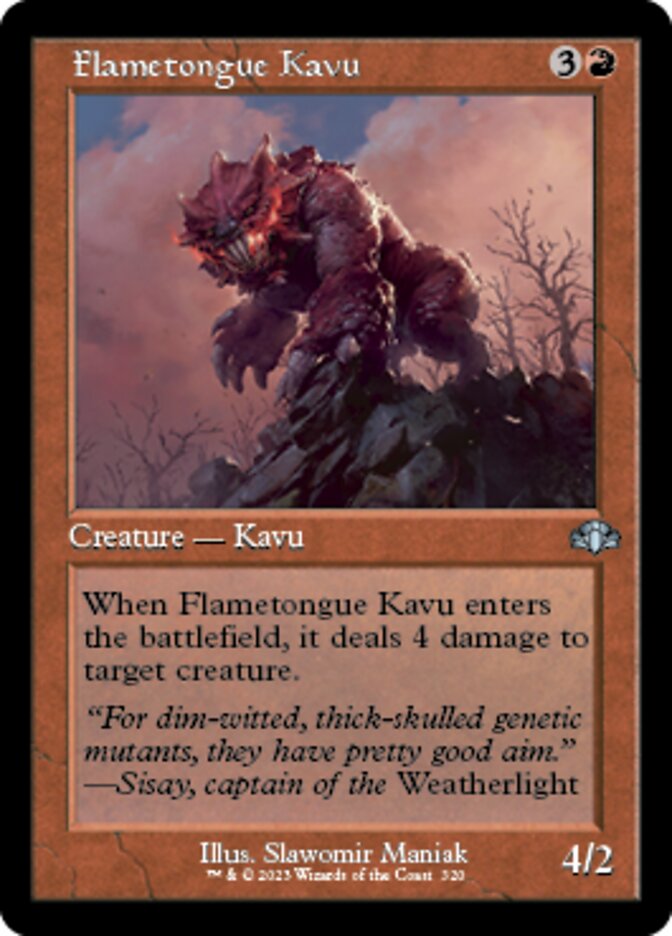 Flametongue Kavu (Retro) [Dominaria Remastered] | Devastation Store