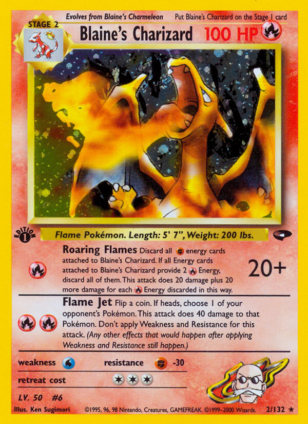 Blaine's Charizard (2/132) [Gym Challenge 1st Edition] | Devastation Store