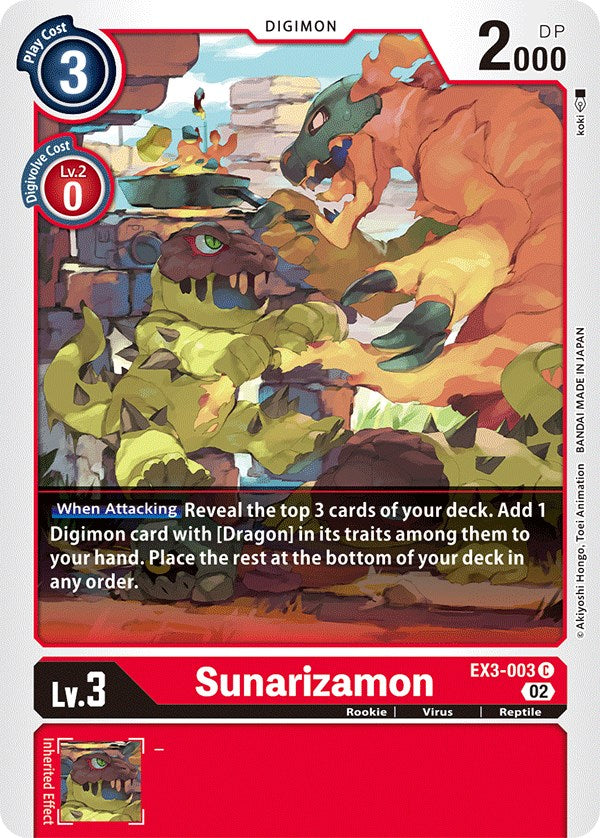 Sunarizamon [EX3-003] [Draconic Roar] | Devastation Store