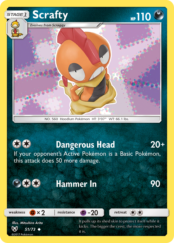 Scrafty (51/73) [Sun & Moon: Shining Legends] | Devastation Store