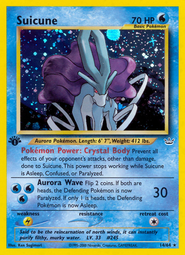 Suicune (14/64) [Neo Revelation 1st Edition] | Devastation Store