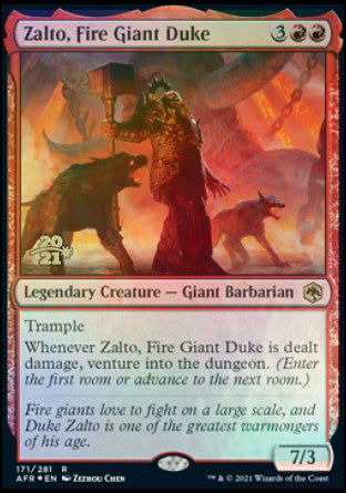 Zalto, Fire Giant Duke [Dungeons & Dragons: Adventures in the Forgotten Realms Prerelease Promos] | Devastation Store