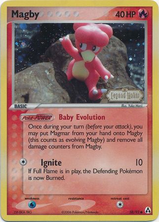 Magby (58/92) (Stamped) [EX: Legend Maker] | Devastation Store