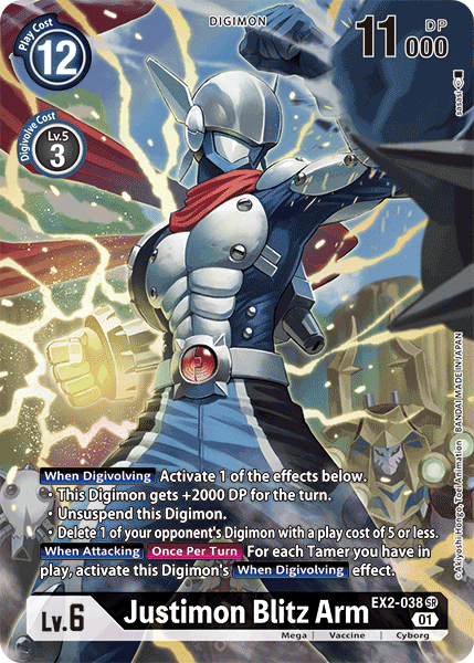 Justimon Blitz Arm [EX2-038] (Alternate Art) [Digital Hazard] | Devastation Store