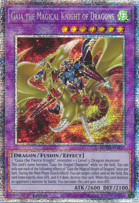 Gaia the Magical Knight of Dragons [ROTD-EN037] Starlight Rare | Devastation Store