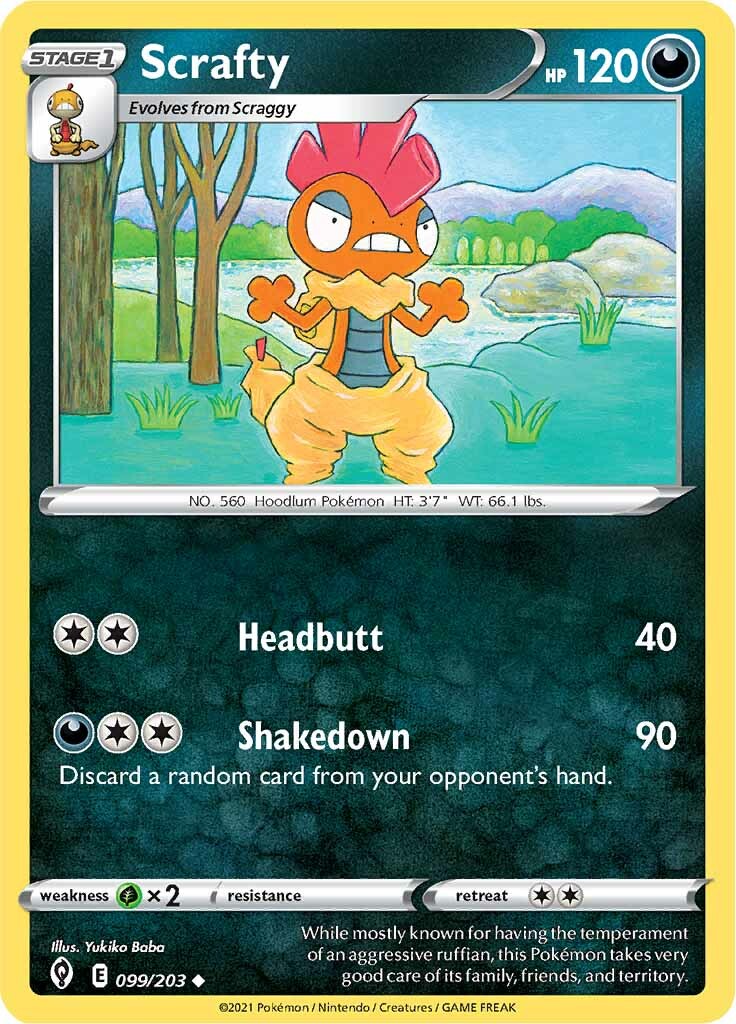 Scrafty (099/203) [Sword & Shield: Evolving Skies] | Devastation Store