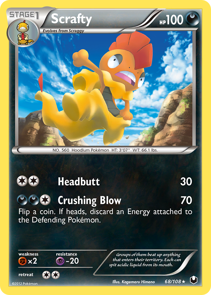 Scrafty (68/108) [Black & White: Dark Explorers] | Devastation Store