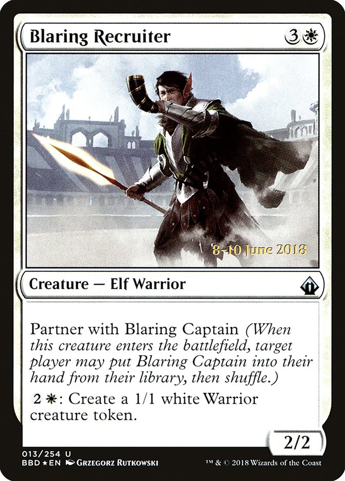 Blaring Recruiter  (Prerelease) [Battlebond Promos] - Devastation Store | Devastation Store