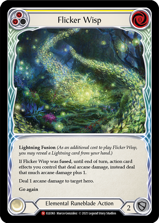 Flicker Wisp [ELE065] (Tales of Aria)  1st Edition Rainbow Foil | Devastation Store