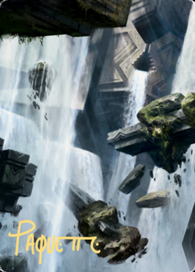 Island 1 Art Card (Gold-Stamped Signature) [Zendikar Rising Art Series] | Devastation Store