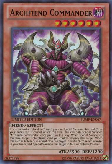 Archfiend Commander [JUMP-EN067] Ultra Rare | Devastation Store