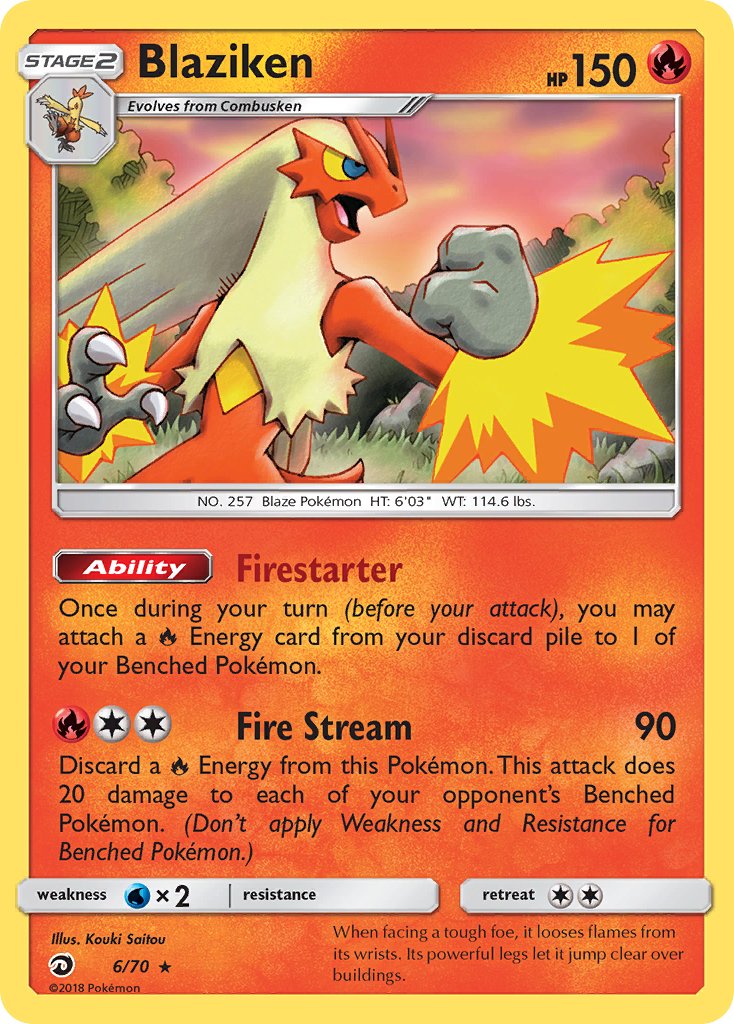 Blaziken (6/70) (Theme Deck Exclusive) [Sun & Moon: Dragon Majesty] | Devastation Store