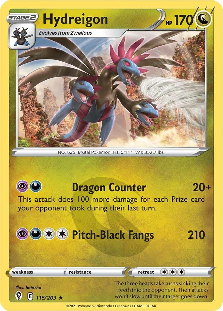 Hydreigon (115/203) [Sword & Shield: Evolving Skies] | Devastation Store