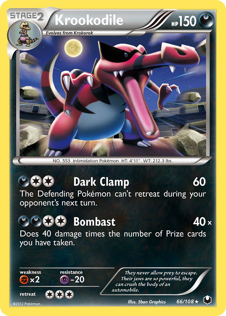 Krookodile (66/108) (Cosmos Holo) (Blister Exclusive) [Black & White: Dark Explorers] | Devastation Store