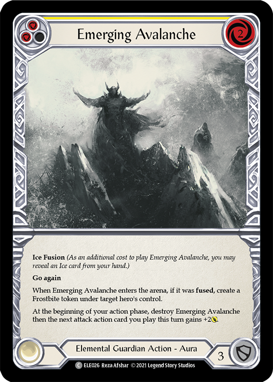 Emerging Avalanche (Yellow) [ELE026] (Tales of Aria)  1st Edition Normal | Devastation Store