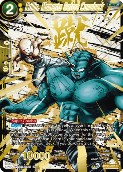 Krillin, Moments Before Comeback (Alternate Art) [BT11-097] | Devastation Store