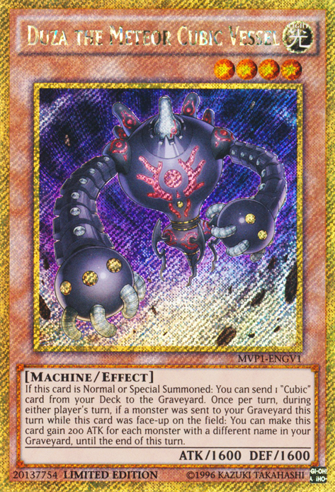 Duza the Meteor Cubic Vessel [MVP1-ENGV1] Gold Secret Rare | Devastation Store