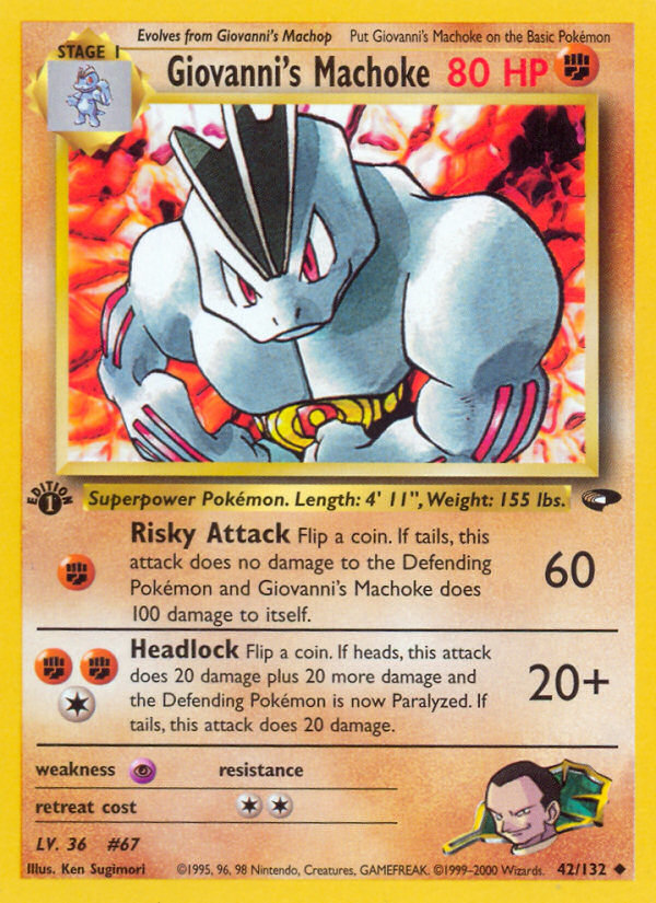 Giovanni's Machoke (42/132) [Gym Challenge 1st Edition] | Devastation Store