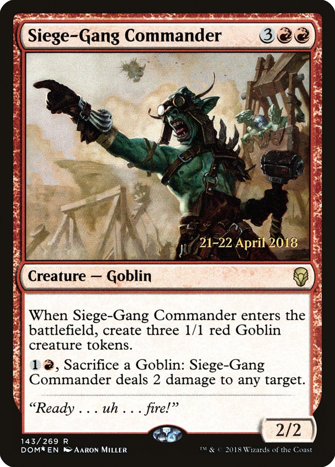 Siege-Gang Commander  [Dominaria Prerelease Promos] - Devastation Store | Devastation Store