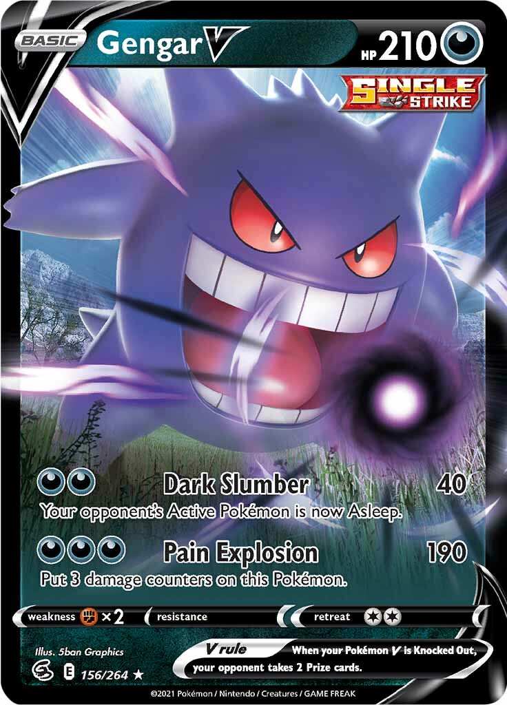 Gengar V (156/264) [Sword & Shield: Fusion Strike] | Devastation Store