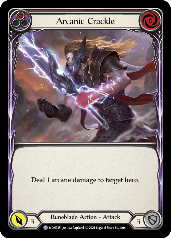 Arcanic Crackle (Red) (Rainbow Foil) [MON235-RF] 1st Edition Rainbow Foil - Devastation Store | Devastation Store