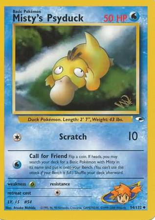 Misty's Psyduck (54/132) (W Stamped Promo) [Gym Heroes Unlimited] | Devastation Store