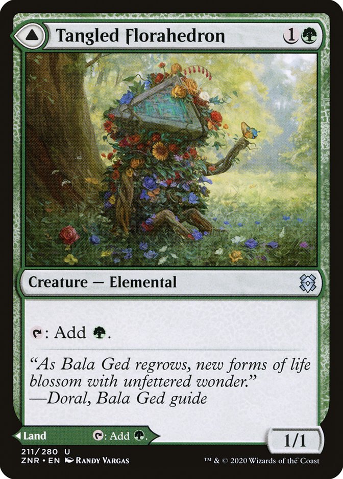 Tangled Florahedron // Tangled Vale [Zendikar Rising] | Devastation Store