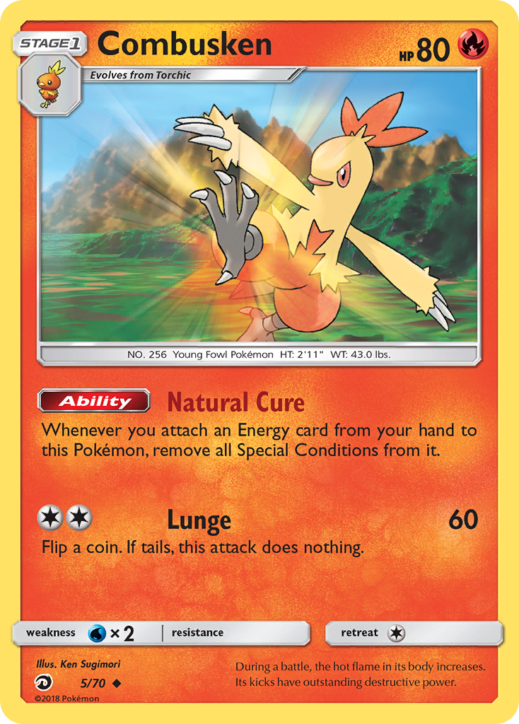 Combusken (5/70) [Sun & Moon: Dragon Majesty] | Devastation Store