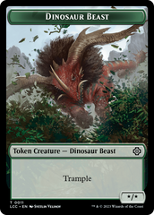 Dinosaur Beast // Dinosaur Double-Sided Token [The Lost Caverns of Ixalan Commander Tokens] | Devastation Store