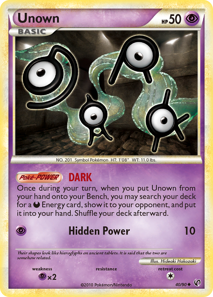 Unown (40/90) [HeartGold & SoulSilver: Undaunted] | Devastation Store