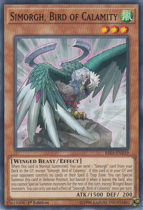 Simorgh, Bird of Calamity [RIRA-EN019] Common | Devastation Store
