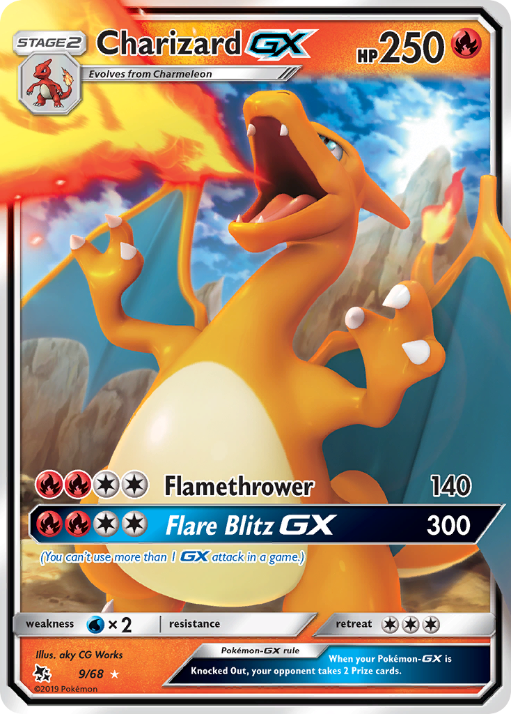 Charizard GX (9/68) [Sun & Moon: Hidden Fates] | Devastation Store