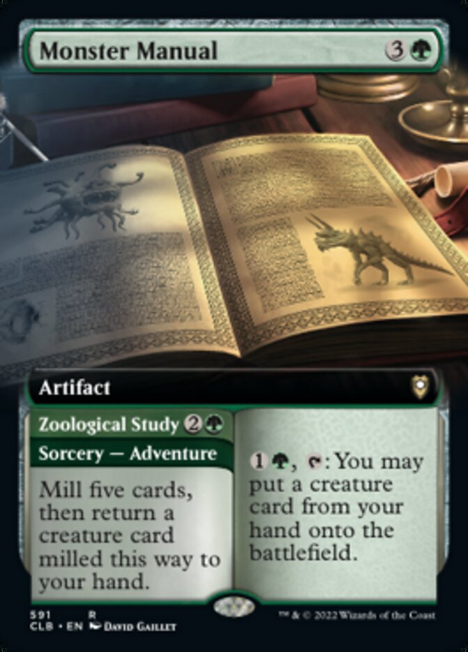 Monster Manual // Zoological Study (Extended Art) [Commander Legends: Battle for Baldur's Gate] | Devastation Store