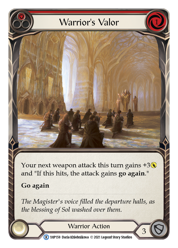 Warrior's Valor (Red) [1HP159] | Devastation Store