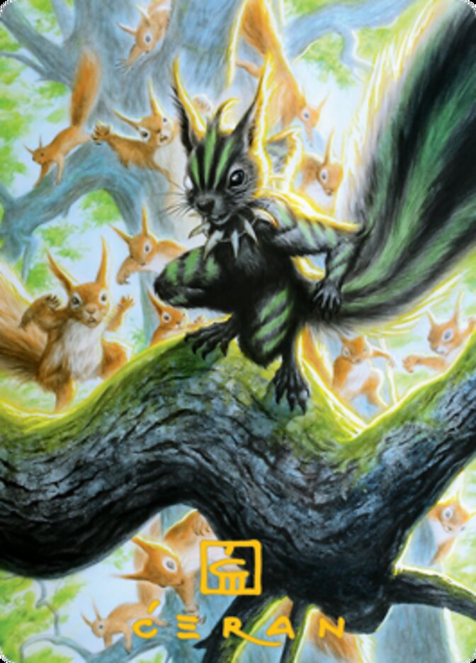 Chatterfang, Squirrel General Art Card (67) (Gold-Stamped Signature) [Modern Horizons 2 Art Series] | Devastation Store