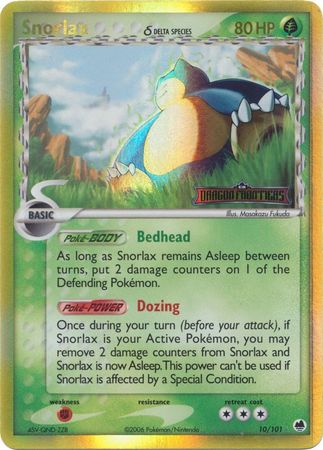 Snorlax (10/101) (Delta Species) (Stamped) [EX: Dragon Frontiers] | Devastation Store