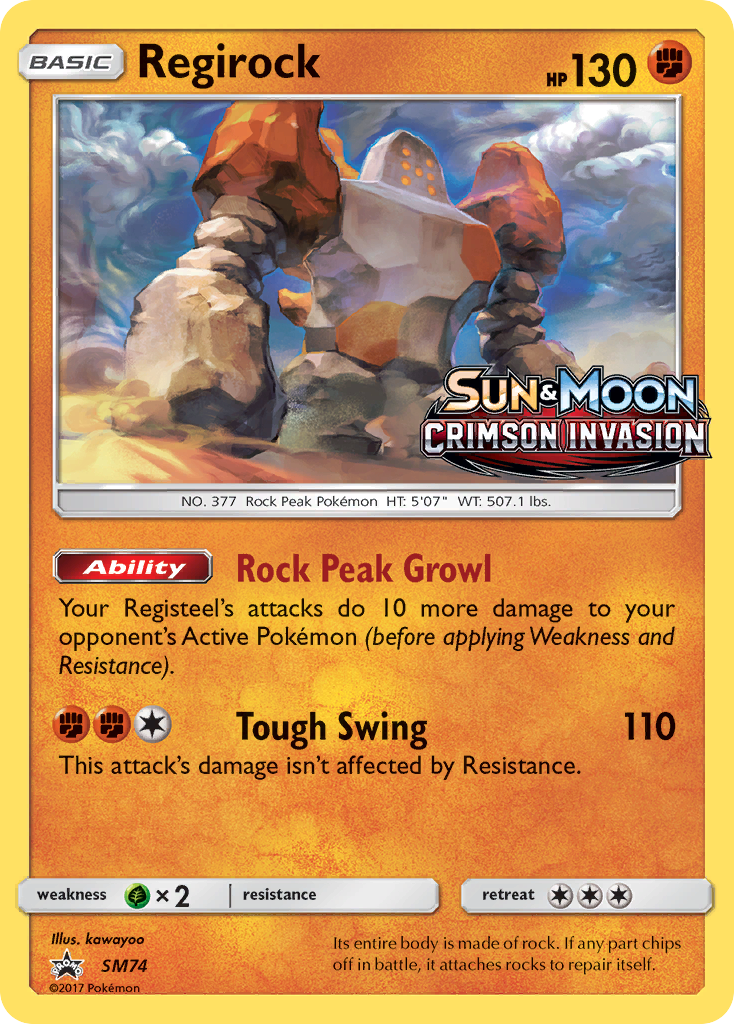 Regirock (SM74) [Sun & Moon: Black Star Promos] | Devastation Store