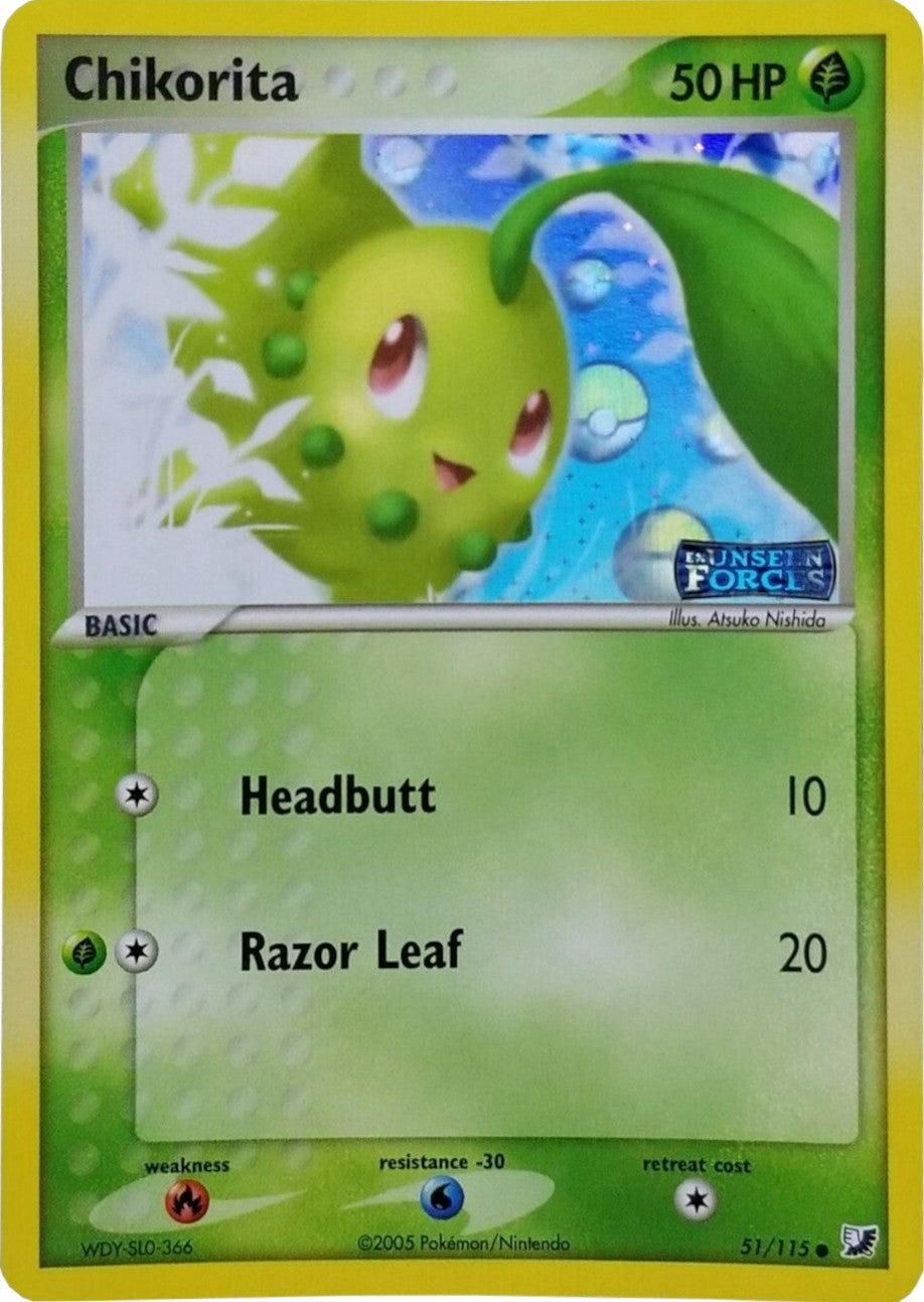 Chikorita (51/115) (Stamped) [EX: Unseen Forces] | Devastation Store