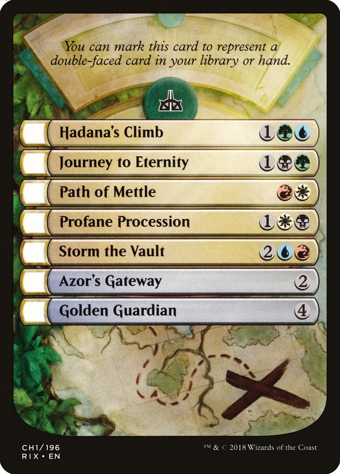 Rivals of Ixalan Checklist [Rivals of Ixalan Tokens] | Devastation Store