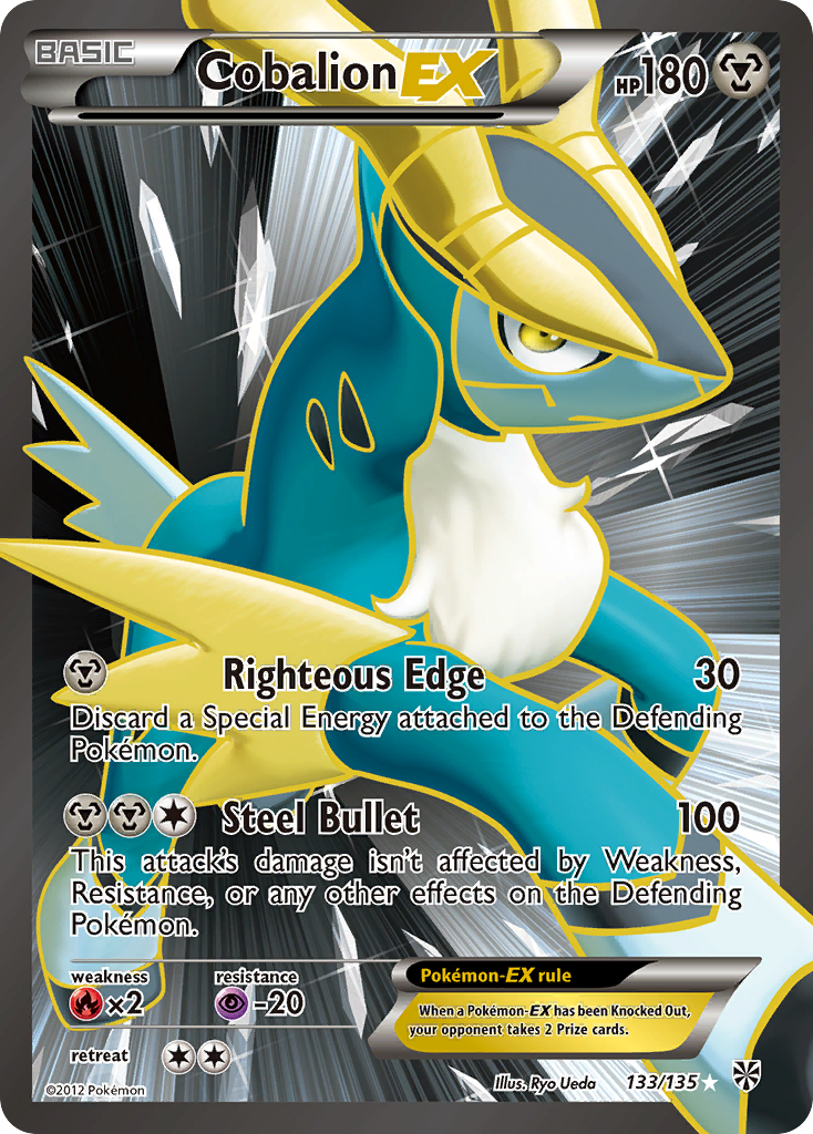 Cobalion EX (133/135) [Black & White: Plasma Storm] | Devastation Store