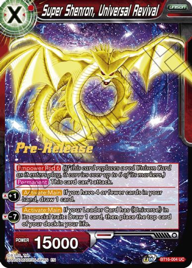 Super Shenron, Universal Revival (BT16-004) [Realm of the Gods Prerelease Promos] | Devastation Store