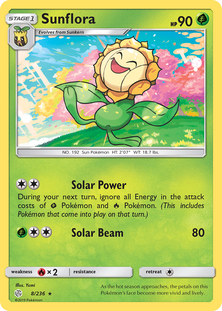Sunflora (8/236) [Sun & Moon: Cosmic Eclipse] | Devastation Store